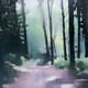 d2 Collection: Wood Mint - 40" x 40" oil on canvas